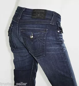 Pantalones de mezclilla True Religion Brand para mujer diseñadora Billy Disco con botones de cristal grande - Imagen 1 de 12