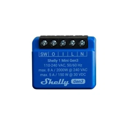 Wi-Fi Controllato Shelly 1 Mini Gen3 Smart Relè 3800235261576