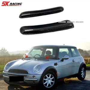 For 02-06 Mini Cooper S MK1 R53 Carbon Fiber Front Hood Bonnet Panel Cover Trim - Imagen 1 de 21