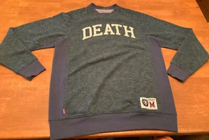 Mnwka Mishka Sweatshirt Death Adders SZ MED Crewneck Super Soft Blue NY EUC - Picture 1 of 5
