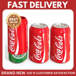 3-Pack Beer Can Covers, Silicone Sleeves Hide 12oz Cans (Coca-Cola Style) - Picture 1 of 9