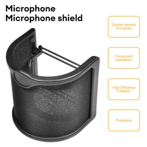 Universal Recording Studio Microphone Pop Filter Mesh Mic Windscreen Shield NEW - Picture 1 of 12