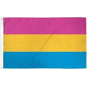 2x3 Pansexuelle Wasserdichte Flagge Gay Pride LGBTQ Omnisexuell Outdoor Banner Neu - Bild 1 von 4