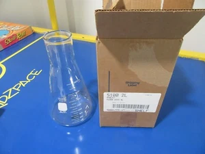 Corning PYREX Pyrex 5100-2L 2000ml Wide Mouth Erlenmeyer Flask / New With Box - Picture 1 of 2