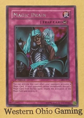 Yu-Gi-Oh! TCG Magic Drain #PSV-071 1st Edition CCG Pharaoh's Servant - Image 1 of 2