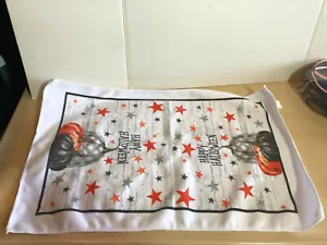 Asciugamano piatto bianco Happy Halloween 14,5" x 24" nuovo senza etichette #JS - Foto 1 di 3