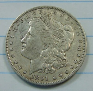 1891-O MORGAN SILVER DOLLAR - Picture 1 of 2