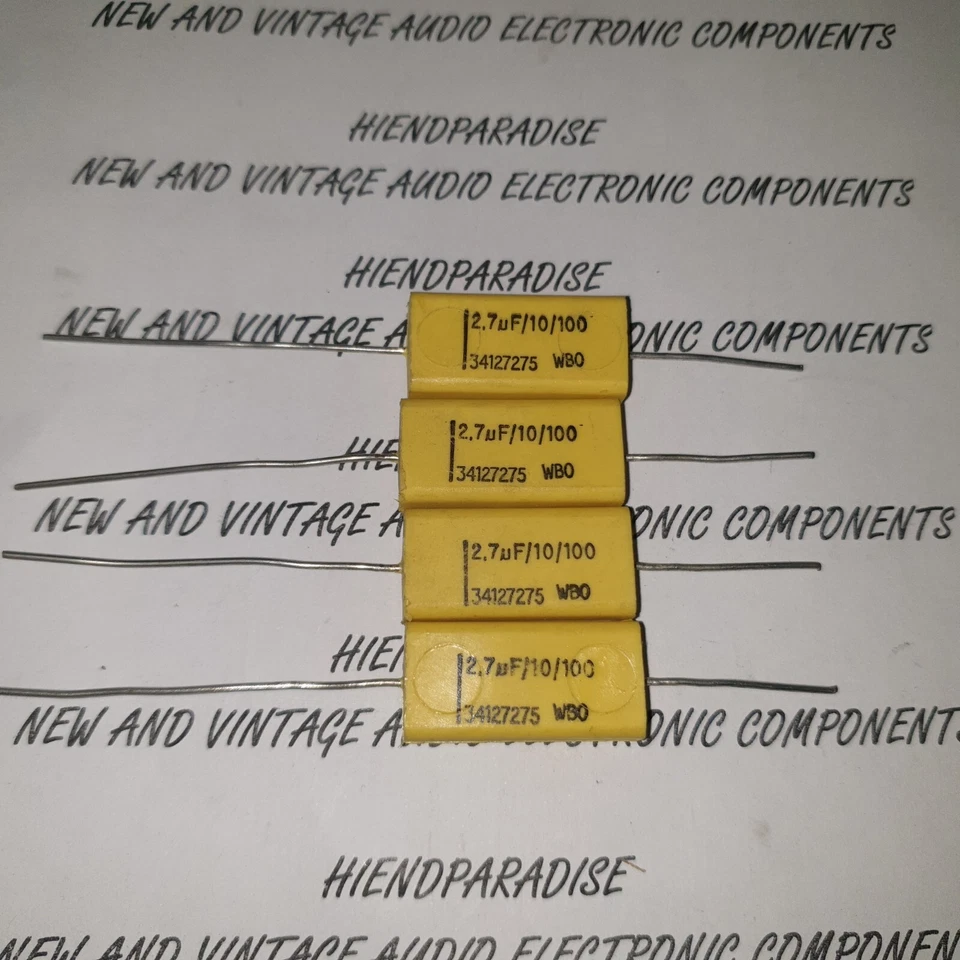 NUEVO DE LOTE PHILIPS 2.7uF 100V MKC HI END TAPAS DE POLICARBONATO AXIAL PARA AUDIO! ¡4 piezas! Foto 1 de 1