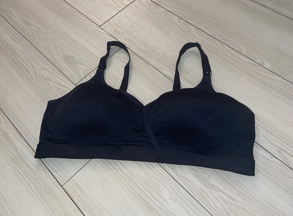 Playtex 4958 Maternity Nursing Foam Comfort Bra Wireless Unpadded L Large Black - Image 1 of 4