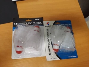 Plastic Shuttlecocks 6-pack Of White Badminton Birdies - Picture 1 of 6