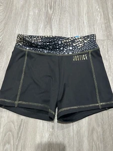 Justice Active Girls Size 14 Compression Shorts Bike Music Dance New - Picture 1 of 2