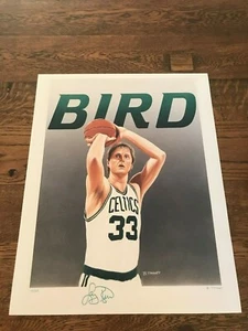 LARRY BIRD AUTOGRAPHED SIGNED 16 x 20 LITHOGRAPH **LIMITED EDITION 13 of 33**JSA - Picture 1 of 7