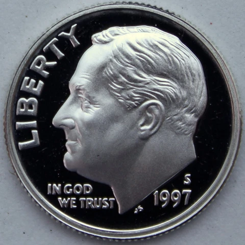 1997-S Silver Proof Roosevelt Dime Cover