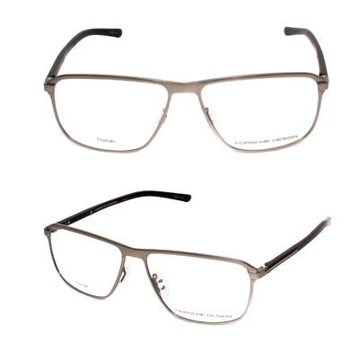 New PORSCHE DESIGN Eyeglasses P'8285 C 56-14 Matte Silver Titanium & Black Frame - Image 1 of 4