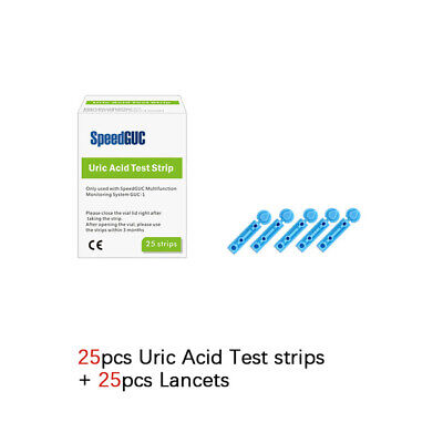 SpeedGUC - 25 Test Acido Urico + 25 Aghi Per GUC-1 Strisce Reattive • 28€