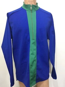 Pearl Izumi XL Blue Green Warm-Up Cycling Pullover Jacket Back Pocket 1/2 Zip - Picture 1 of 6