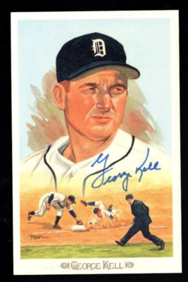 GEORGE KELL HOF Signed Autograph Baseball Photo Postcard Tigers - Image 1 of 2