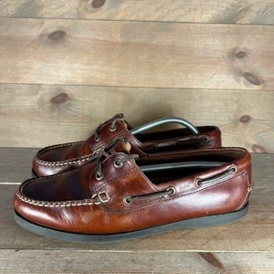 Ll Bean Casco Bay Hombre Talla 10 Ancho EE Zapatos Marrón Barco Trabajo Informal - Imagen 1 de 9