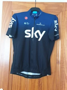 Casttelli Team Sky Pinarello Cycling Short Sleeve Jersey Shirt Adults Size XXL - Picture 1 of 10