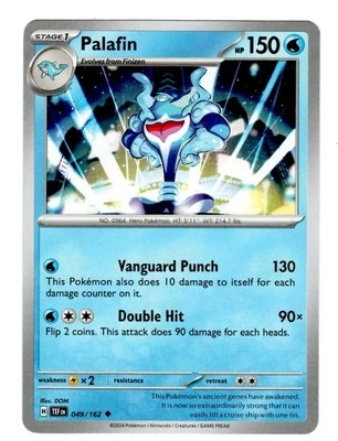 Pokémon TCG Palafin #049/162 SV05: Temporal Forces Uncommon - Pokemon Card NM - Image 1 of 2