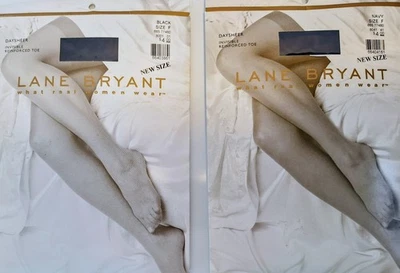 Lote de 2 pares de medias Lane Bryant talla C azul marino y negro Daysheer Foto 1 de 4