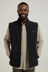 Mountain Warehouse Mens Softshell Gilet Water Resistant Lightweight Vest Jacket - Picture 1 of 28