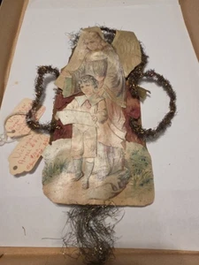 Antico Ornamento Natalizio Vittoriano in Tessuto Tinsel - Leggi Dettagli - Foto 1 di 5