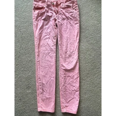 US Polo Assn розовый цвет джинсовой ткани джинсы девочек размер 11 12 узкий крой хлопковая смесь - Изображение 1 из 4