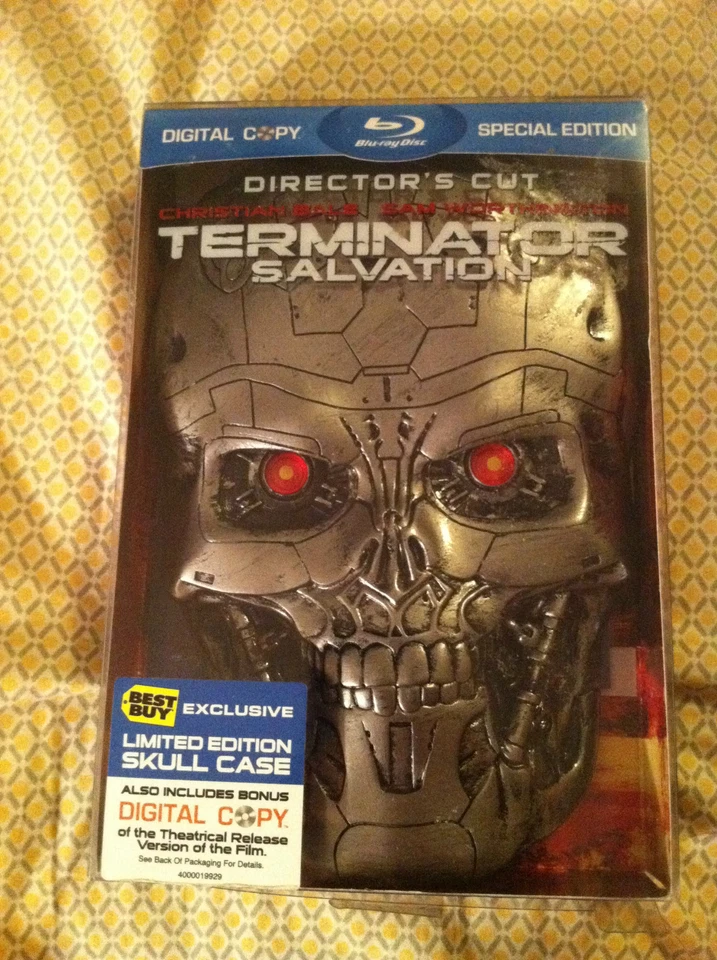 TERMINATOR SALVATION DIRECTOR'S CUT BLU-RAY LIMITED SKULL CASE EDITION NEW - Image 1 of 1