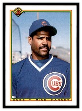 1990 Bowman #28 MIKE HARKEY Chicago Cubs ~E6U
