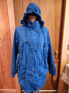 Woman Within Royal Blue Rain Jacket, removable liner & hood, Sz 14/16, NWOT - Picture 1 of 16
