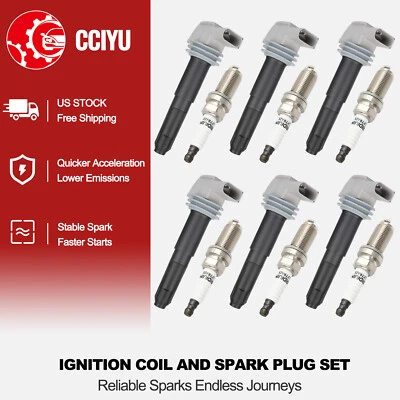 Bobina de encendido CCIYU 6 + 6 bujías para Porsche 911 Boxster 2013-2016 3,4 L H6 Foto 1 de 4