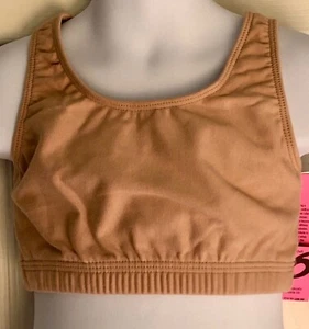 GK Sports Bra T-Back SIZE CHILD MEDIUM Cotton/Spandex Nude Style #1467 CM NWT! - Picture 1 of 5
