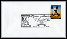 US FDC  # 3408a 33c Legends of Baseball Jackie Robinson "none"  2000, 9N522