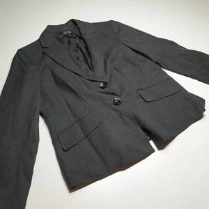 Kasper Petites Jacket Womens 12P Formal Essentials Career Tailored 2 Button Gray - Picture 1 of 15