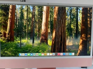 APPLE iMac 24" M1 - GREAT APPS PACK - 1.25TB SSD - 8 CORE- 2022 - PINK - VGC - Picture 1 of 11