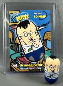Mighty Beanz 64 Bruiser Bean 2002 Series 2 Moose Entertainment With Playing Card - Picture 1 of 6