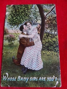 Vintage Postcard " Whose Baby Girl Are You ?" 1911 - Picture 1 of 7