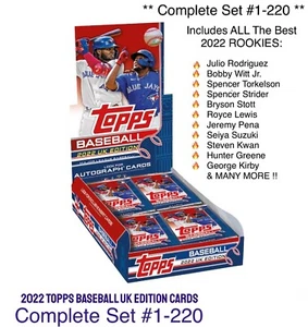 🇬🇧 2022 TOPPS UK Edition Complete Set 1-220 J. Rodriguez, B. Witt JR. 💎👑RARE - Picture 1 of 2
