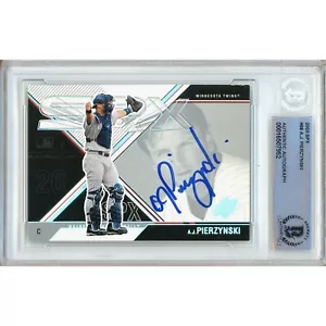 AJ Pierzynski Auto 2003 Upper Deck Spx #68 MN Twins Signed Card Beckett Slab - Picture 1 of 7