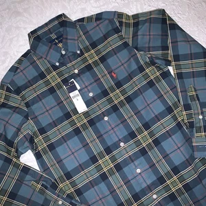 Polo Ralph Lauren Pony Logo langarmig klassische Passform Herren Knopfleiste Shirt - Bild 1 von 6