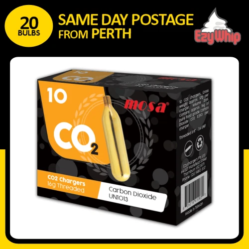 Threaded Food Grade Mosa Bulbs 16g X 10 Co2 Beers Carbonation Chargers