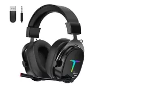 UHM Wireless Gaming Headset for PC/PS4/PS5/ Nintendo Switch, Over Ear 2.4G/Black - Picture 1 of 8