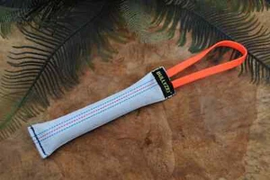 Beißwurst 30 x 3,5cm Feuerwehrschlauch 1 Schlaufe-PVC Neon-Orange Dummy IGP IPO - Bild 1 von 1