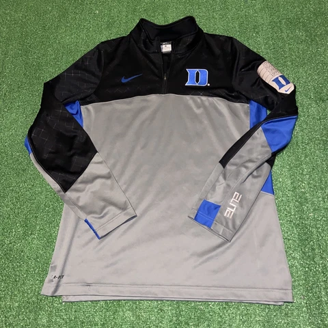 Nike Duke Blue Devils Basketball Pullover Warm Up Jacket - Mens Large L Cover