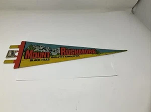 Vintage Pennant Flag Mount Rushmore Black Hills South Dakota - Bild 1 von 9