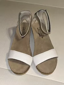 Naot Damen Pixie Keilsandale Korkfußbett weiß silber Größe 40 L9 - Bild 1 von 10