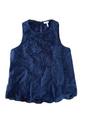 Joie Tanktop XS Navy Blue 100% linen - Изображение 1 из 4