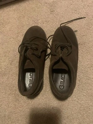 Zapatos Oxford de Gamuza Talla 1 para Niños - Vestido Informal Escuela - Marrón Foto 1 de 4