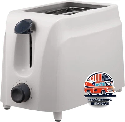 Tostadora fría al tacto para pan y bollería, 2 rebanadas, plástico, blanco NUEVO. Foto 1 de 4